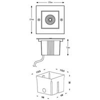 Deko Light Square COB I WW 730209 Vloerinbouwlamp LED vast ingebouwd LED E (A - G) 7.70 W Zilver - thumbnail