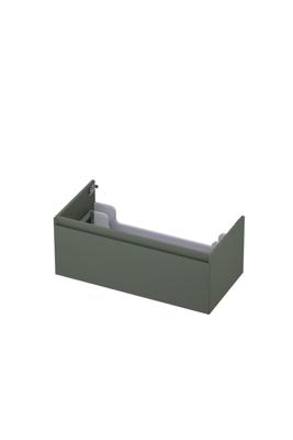 INK - Onderkast 1 Lade Greeploos Gelakt 45gr - 900x450x350 Mm - Mat Beton Groen