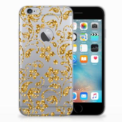 Apple iPhone 6 Plus | 6s Plus | TPU Case | Gouden Bloemen Apple iPhone 6 Plus | 6s Plus | TPU Case | Gouden Bloemen