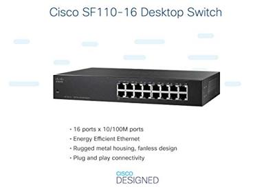 Cisco SF110-16 10/100-switch met 16 poorten (SF110-16-EU)