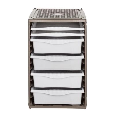 Bama Ri,ordino Opbergsysteem 34x41x53 cm Taupe/Wit