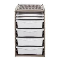 Bama Ri,ordino Opbergsysteem 34x41x53 cm Taupe/Wit - thumbnail