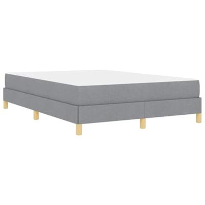 Boxspring bed Lichtgrijs en Bruin 140 x 200 cm