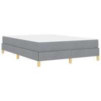 Boxspring bed Lichtgrijs en Bruin 140 x 200 cm - thumbnail
