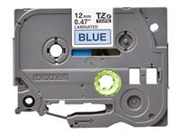 Brother TZe tape voor P-Touch 12 mm, zwart op blauw - thumbnail