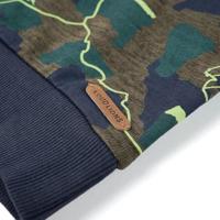 Kindershirt met print 116 gemleerd donkerkakikleurig - thumbnail