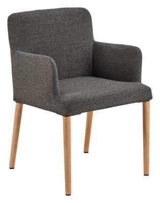 Bendt Eetkamerstoel 'Jeris' Bouclé, kleur Antraciet