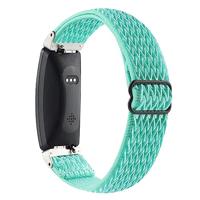 FitBit Inspire 2 & Ace 3 Elastische solo loop nylon bandje - Turquoise - thumbnail