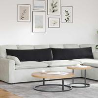 VidaXL Sofa kussens 2 stuks zwart 145 x 40 cm cordstof - thumbnail