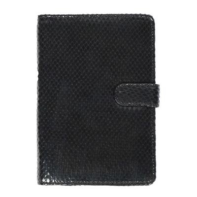 Mondoni Snake paardenpaspoortmap zwart