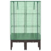 VidaXL Plantenbak verhoogd met kashoes 80x40x140 cm rattanlook - thumbnail