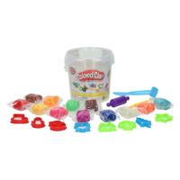 Lobbes Kleiset in opbergbox uitsteekvormen kerst - 12 kleuren klei - thumbnail