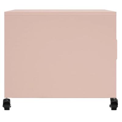 Salontafel 68x50x43,5 cm staal roze
