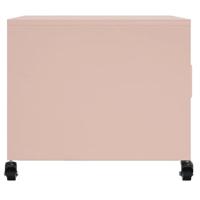 Salontafel 68x50x43,5 cm staal roze - thumbnail