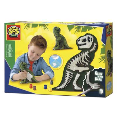 SES gieten en schilderen - glow in the dark dino skelet SES gieten en schilderen - glow in the dark dino skelet