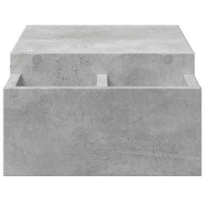 VidaXL Monitorstandaard met opbergruimte 70x27x15 cm hout betongrijs