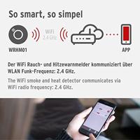 Brennenstuhl rookmelder rook-en hitte alarm op wi-fi - thumbnail