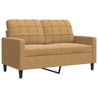 4-delige Loungeset met kussens en bolsters fluweel bruin - thumbnail