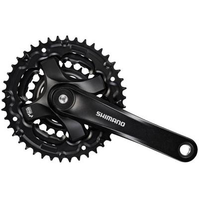 Shimano Crankstel 6/7/8 speed tourney fc-ty501 met 170mm crankarm 48 x 38 x 28t - zwart