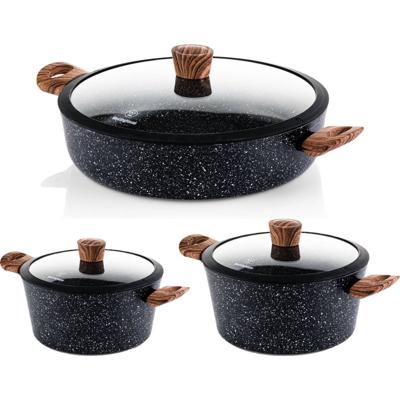 Westinghouse Pannenset Inductie - Braadpan 24cm & 28cm + Hapjespan 32cm - Kookpannenset - Speciale Editie - Geschikt voor alle warmtebronnen inclusief inductie Westinghouse Pannenset Inductie - Braadpan 24cm & 28cm + Hapjespan 32cm - Kookpannenset - Speciale Editie - Geschikt voor alle warmtebronnen inclusief inductie