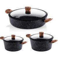 Westinghouse Pannenset Inductie - Braadpan 24cm & 28cm + Hapjespan 32cm - Kookpannenset - Speciale Editie - Geschikt voor alle warmtebronnen inclusief inductie - thumbnail