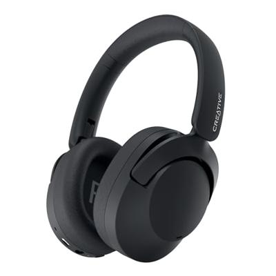 CREATIVE Zen Hybrid 2 draadloze over-ear hoofdtelefoon, tot 67 uur (ANC uit), hybride actieve ruisonderdrukking, omgevingsmodus (zwart)