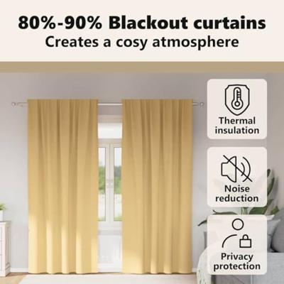 VidaXL Zwart-out gordijnen met ringen 2 pcs beige 245 x 140 cm