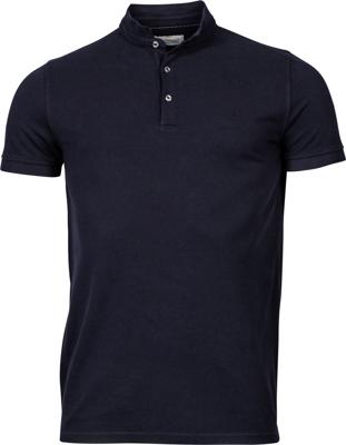 Thomas Maine Heren Poloshirt Navy Pique Slim Fit Thomas Maine Heren Poloshirt Navy Pique Slim Fit