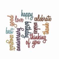 Sizzix • tim holtz thinlits die set celebration words script 13pcs - thumbnail