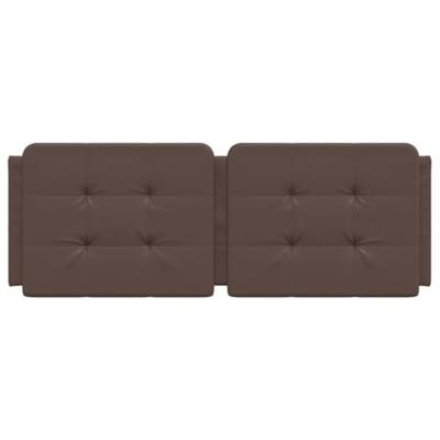 Hoofdbordkussen 120 cm kunstleer bruin