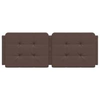 Hoofdbordkussen 120 cm kunstleer bruin - thumbnail