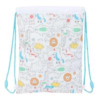 Rugtas met Koordjes Safta Zoo Beige 26 x 34 x 1 cm - thumbnail