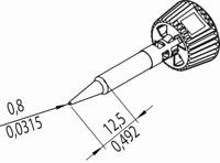 Ersa 0142PDLF08L/SB Soldeerpunt Potloodvorm Grootte soldeerpunt 0.80 mm Inhoud: 1 stuk(s) - thumbnail
