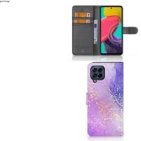 Hoesje voor Samsung Galaxy M53 Watercolor Paars - thumbnail