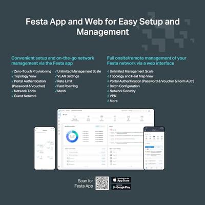 TP-LINK Festa F65(EU) Festa F65 AX3000 WiFi-accesspoint 2976 MBit/s 2.4 GHz, 5 GHz