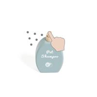 Classic World houten dieren verzorgen speelset in tas, 16dlg. - thumbnail