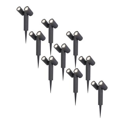 Set van 9 Pinero Dubbel LED prikspots - GU10 8 Watt 345 Lumen - Dimbaar - Kantelbaar - GU10 - 6500K daglicht wit - IP64 Waterdicht - Zwart Set van 9 Pinero Dubbel LED prikspots - GU10 8 Watt 345 Lumen - Dimbaar - Kantelbaar - GU10 - 6500K daglicht wit - IP64 Waterdicht - Zwart