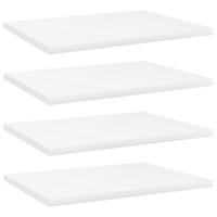 Wandschappen 4 st 40x30x1,5 cm bewerkt hout wit - thumbnail
