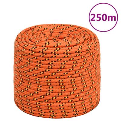 VidaXL Boottouw 8 mm 250 m polypropyleen oranje VidaXL Boottouw 8 mm 250 m polypropyleen oranje