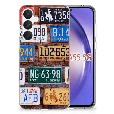 Samsung Galaxy A55 | Siliconen hoesje | met foto Kentekenplaten