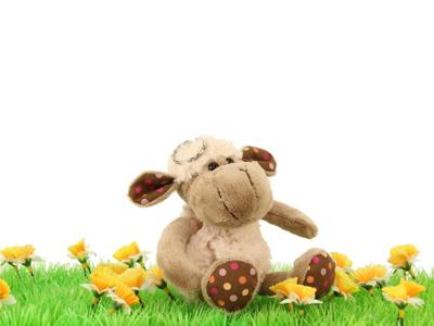 Gerkimex Pluche schaap tashanger soft curly 12cm