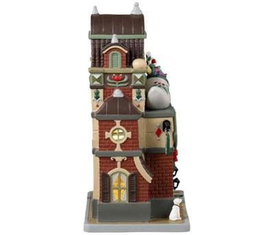 Lemax st. nick&apos;s wooden shoe shop verlicht kersthuisje Caddington Village 2023