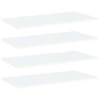 VidaXL Wandschappen 4 st 80x40x1,5 cm bewerkt hout wit - thumbnail