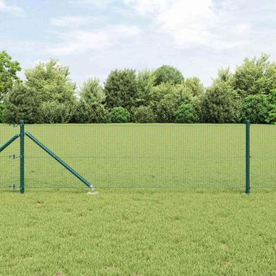 VidaXL Afrasteringspaal groen 10 x 0,5 m (16 x 16 mm gaas) staal