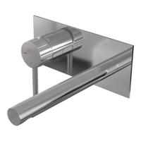 BRAUER Stripe Inbouw Wastafelmengkraan - rechte uitloop en afdekplaat - model A2 - chroom 5-CE-334 - thumbnail