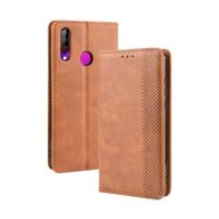 Magnetische Buckle retro Crazy Horse textuur horizontale Flip lederen case voor LG B30 met houder & kaartsleuven & fotolijstjes (bruin) - thumbnail