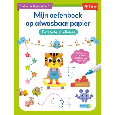 Deltas Oefenboek afwasbaar papier eerste telspelletjes (4-5 j.) Deltas Oefenboek afwasbaar papier eerste telspelletjes (4-5 j.)
