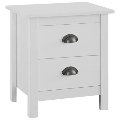 Nachtkastje Hill 46x35x49,5 cm massief grenenhout wit