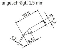 Ersa 0102ADLF15 Soldeerpunt Schuin Grootte soldeerpunt 1.50 mm Inhoud: 1 stuk(s) - thumbnail