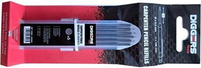 Diggers 6 grafiet navullingen markeerpotlood, retail - DIG037